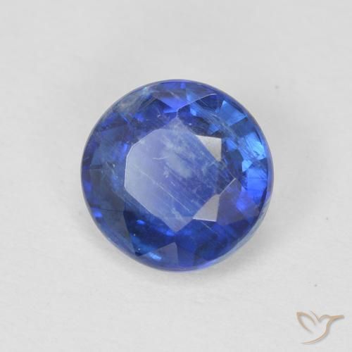 Cianita Azul real natural de 1.03 ct, Redondo, SI