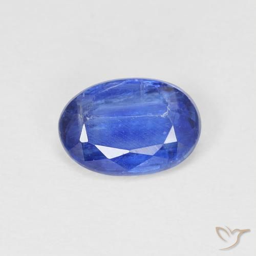 0.92ct Natural Azul oscuro cianita, Ovalada, SI
