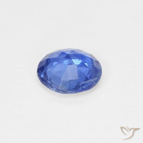 Cianita Azul oscuro medio natural de 0.75 ct, Redondo, SI