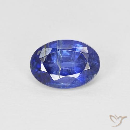 1.00ct Natural Azul oscuro cianita, Ovalada, SI