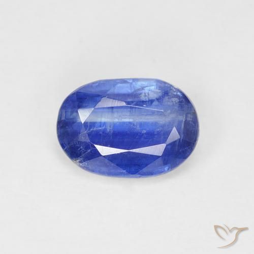 1.05ct Natural Azul oscuro cianita, Ovalada, SI