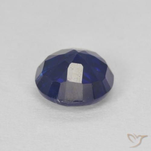 Cianita Azul oscuro natural de 1.03 ct, Redondo, SI