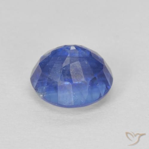 Cianita Azul oscuro natural de 1.32 ct, Redondo, SI