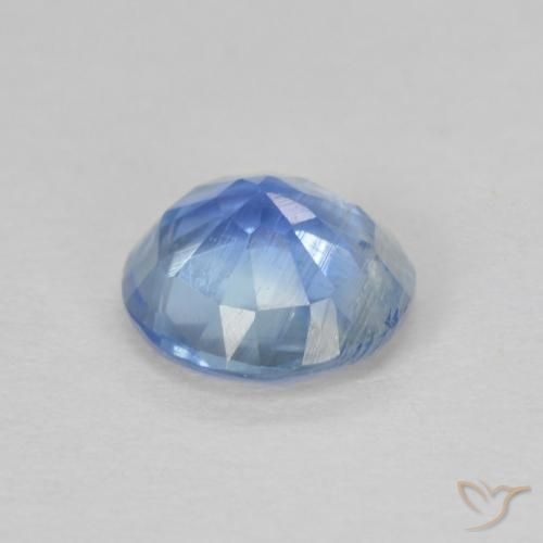 Cianita Azul marino claro natural de 0.95 ct, Redondo, SI