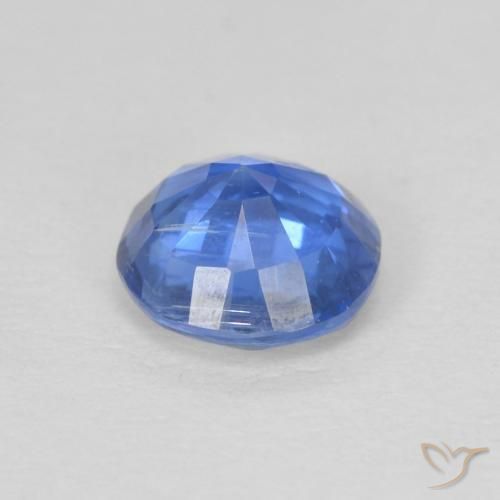 Cianita Azul marino claro natural de 1.01 ct, Redondo, SI