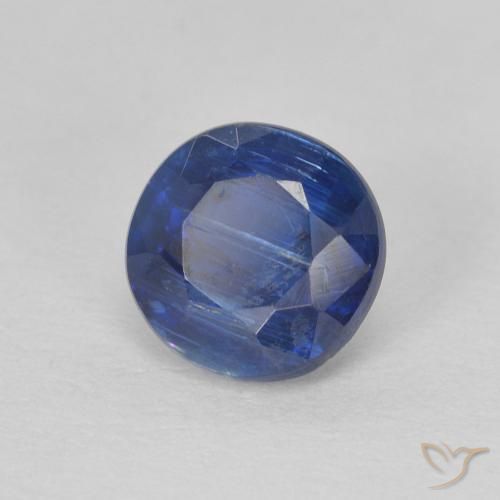 Cianita Azul oscuro natural de 1.19 ct, Redondo, SI