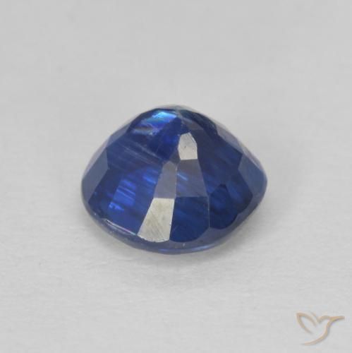 Cianita Azul oscuro natural de 1.19 ct, Redondo, SI