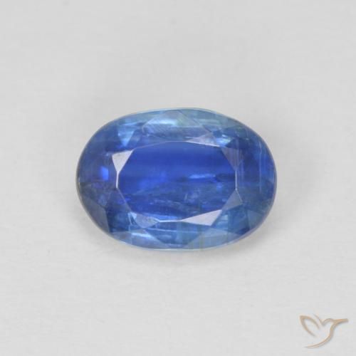 1.01ct Natural Azul oscuro cianita, Ovalada, SI