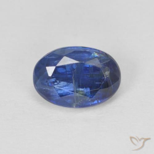 1.21ct Natural Azul oscuro cianita, Ovalada, SI, Photo A