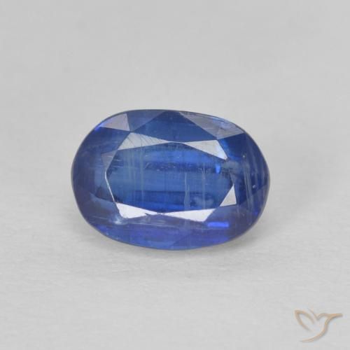 1.25ct Natural Azul oscuro cianita, Ovalada, SI, Photo A