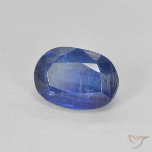 Cianita Azul oscuro natural de 1.25 ct, Ovalada, SI