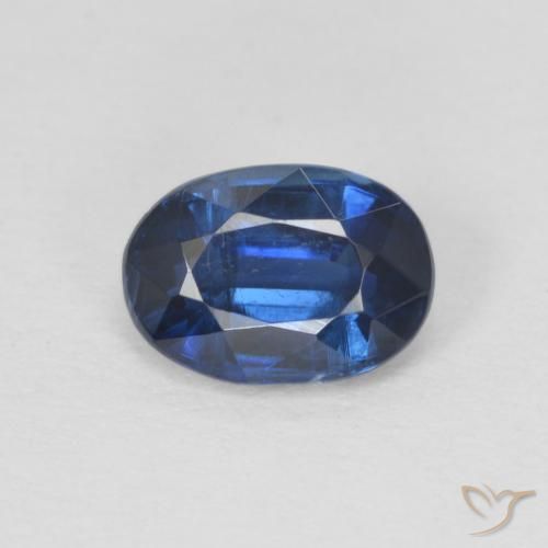 1.02ct Natural Azul oscuro cianita, Ovalada, SI, Photo A