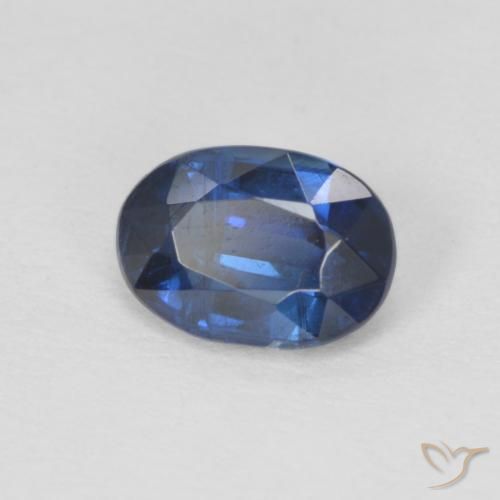 Cianita Azul oscuro natural de 1.02 ct, Ovalada, SI
