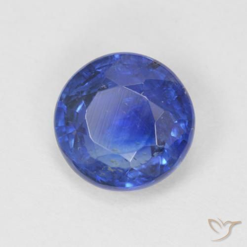 Cianita Azul oscuro natural de 0.99 ct, Redondo, SI