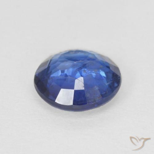Cianita Azul oscuro natural de 0.99 ct, Redondo, SI
