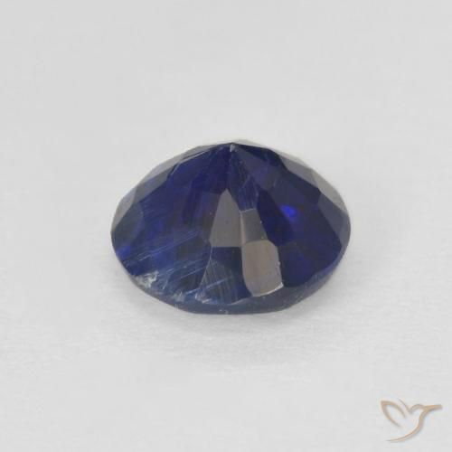 Cianita Azul oscuro natural de 0.97 ct, Redondo, SI