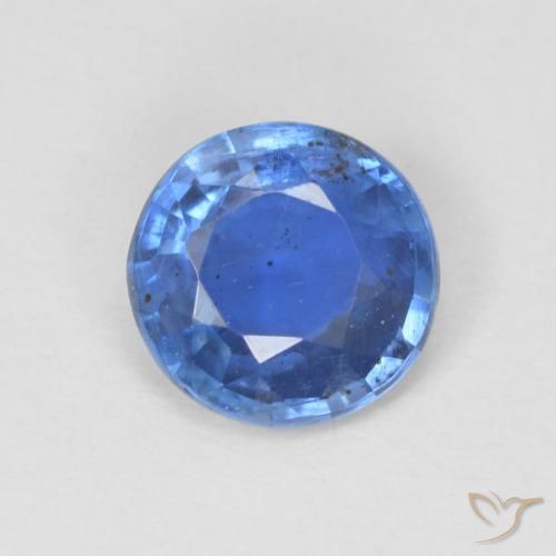 0.80ct Natural Azul marino claro Cianita, Redondo, SI