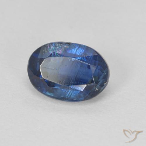 Cianita Azul oscuro natural de 1.32 ct, Ovalada, SI