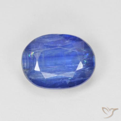 2.84ct Natural Azul oscuro cianita, Ovalada, SI, Photo A