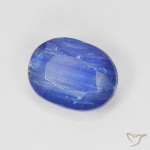 Cianita Azul oscuro natural de 2.84 ct, Ovalada, SI