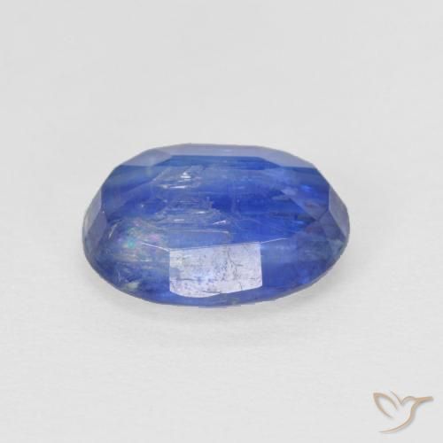 Cianita Azul oscuro natural de 2.84 ct, Ovalada, SI