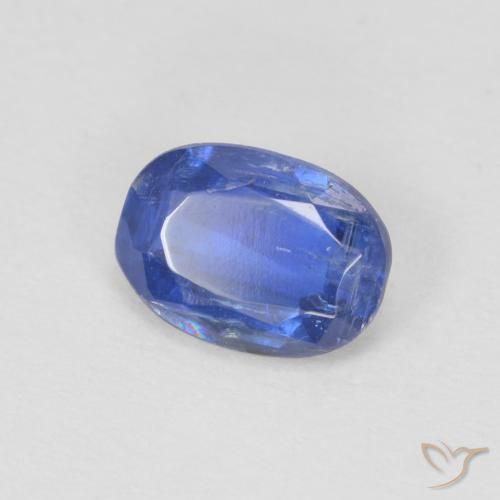 Cianita Azul oscuro natural de 0.91 ct, Ovalada, SI