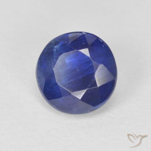 Cianita azul natural de 1,22 ct, corte redondo, SI