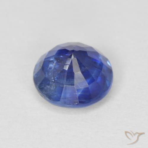 Cianita azul natural de 1,22 ct, corte redondo, SI