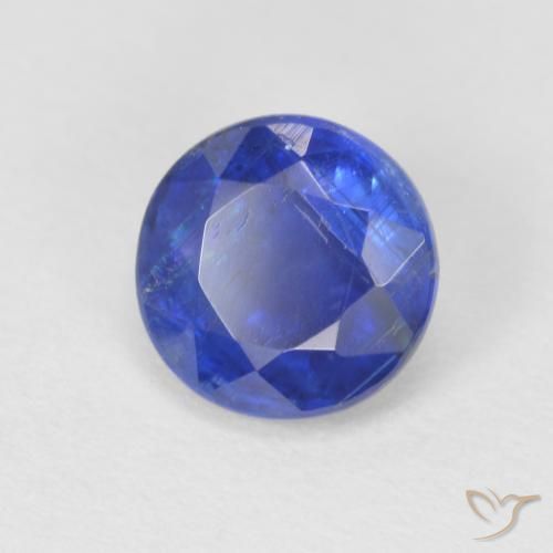 Cianita Azul marino natural de 1.12 ct, Redondo, SI