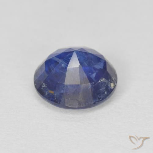 Cianita Azul marino natural de 1.12 ct, Redondo, SI