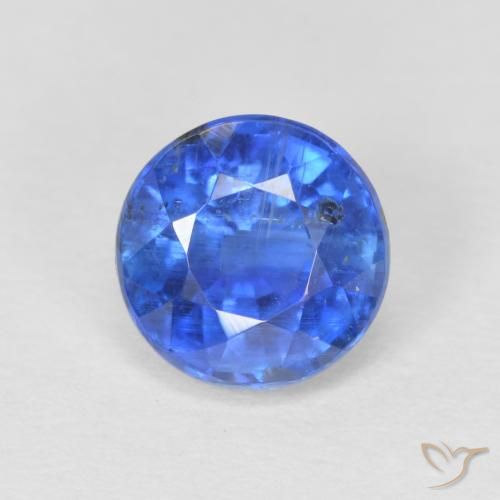 1.27ct Natural Azul marino Cianita, Redondo, SI