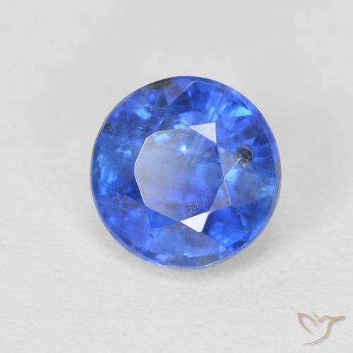 Cianita Azul marino natural de 1.27 ct, Redondo, SI
