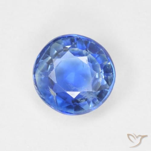 1.04ct Natural Azul real Cianita, Redondo, SI