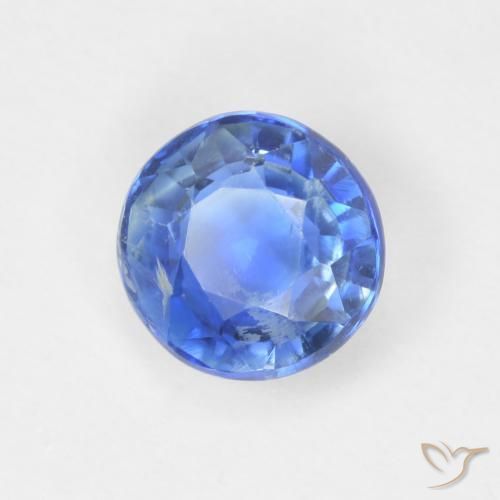 Cianita Azul real natural de 1.04 ct, Redondo, SI