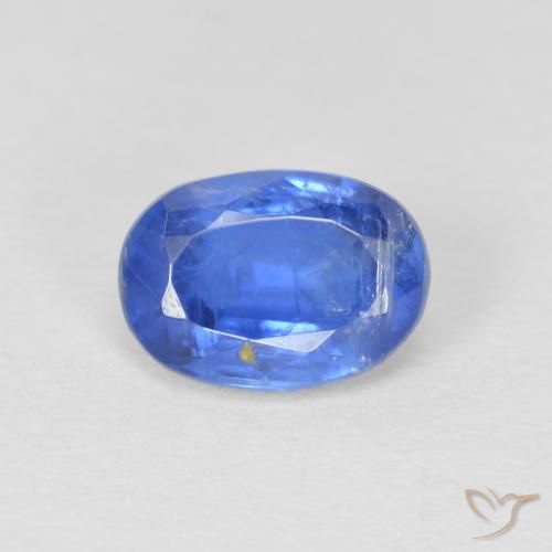 1.02ct Natural Azul marino medio cianita, Ovalada, SI, Photo A