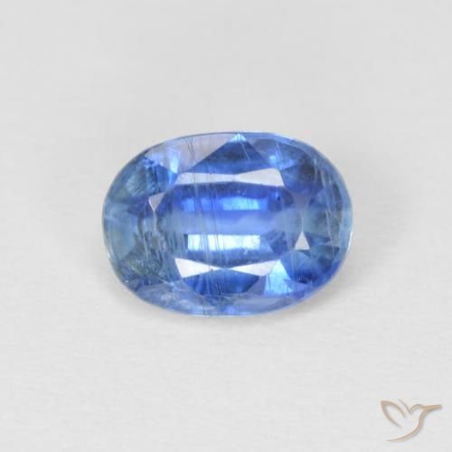 0.99ct Natural Azul marino cianita, Ovalada, SI