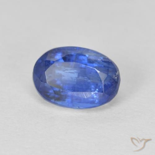 1.36ct Natural Azul oscuro cianita, Ovalada, SI