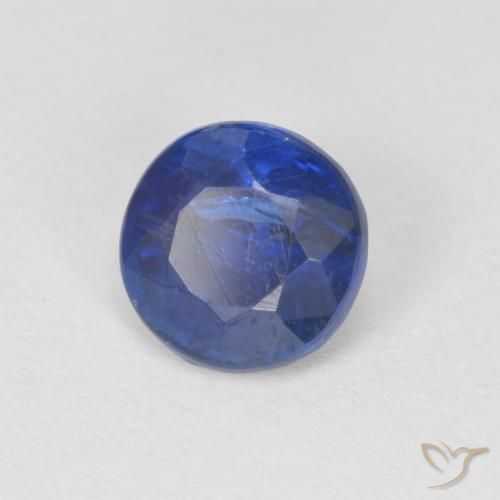 Cianita Azul oscuro natural de 1.09 ct, Redondo, SI