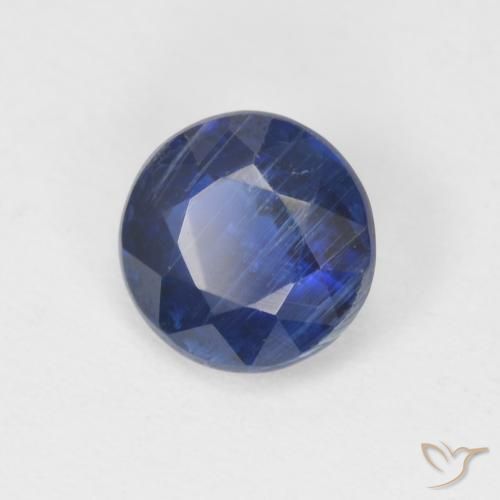 Cianita Azul oscuro natural de 1.09 ct, Redondo, SI