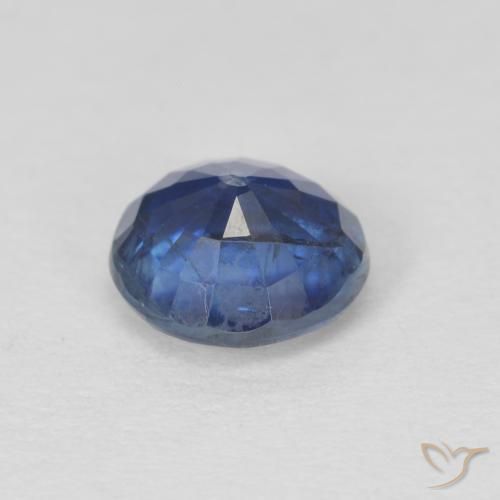 Cianita Azul oscuro natural de 1.09 ct, Redondo, SI
