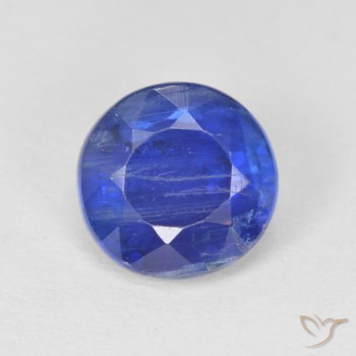 1.32ct Natural Azul intenso Cianita, Redondo, SI