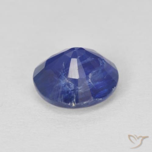 Cianita Azul intenso natural de 1.32 ct, Redondo, SI