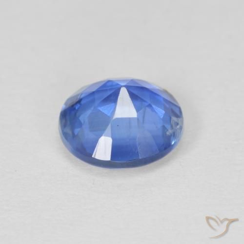 Cianita Azul marino claro natural de 0.97 ct, Redondo, SI