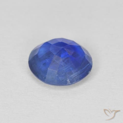 Cianita Azul real natural de 0.94 ct, Redondo, SI