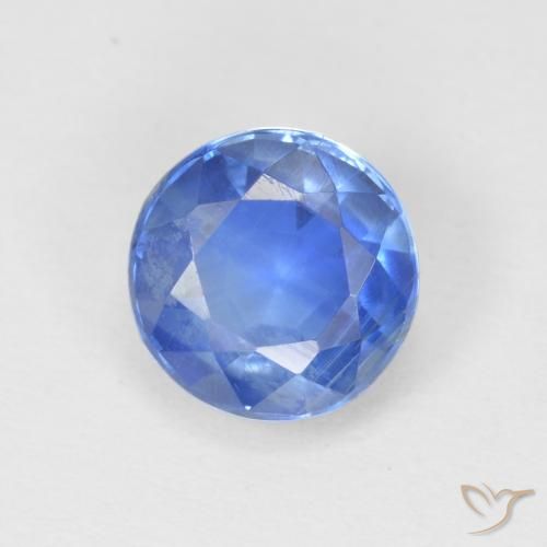 1.21ct Natural Azul marino claro cianita, Redondo, SI, Photo A