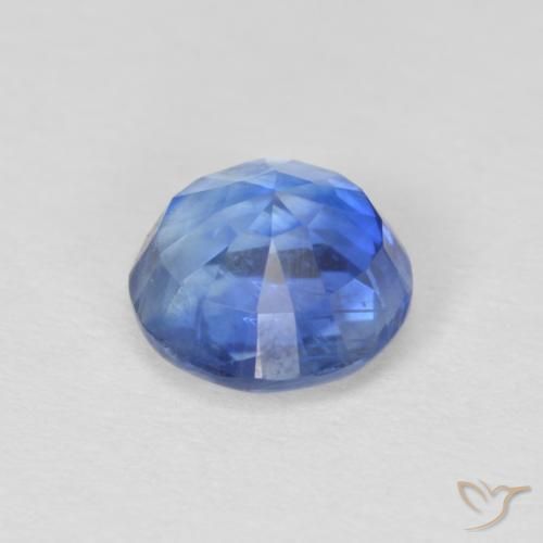 Cianita Azul marino claro natural de 1.21 ct, Redondo, SI
