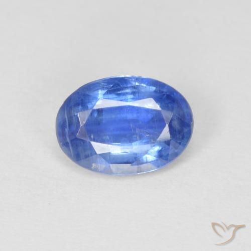0.87ct Natural Azul marino claro cianita, Ovalada, SI