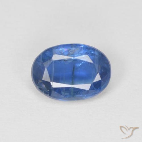 0.98ct Natural Azul oscuro cianita, Ovalada, SI