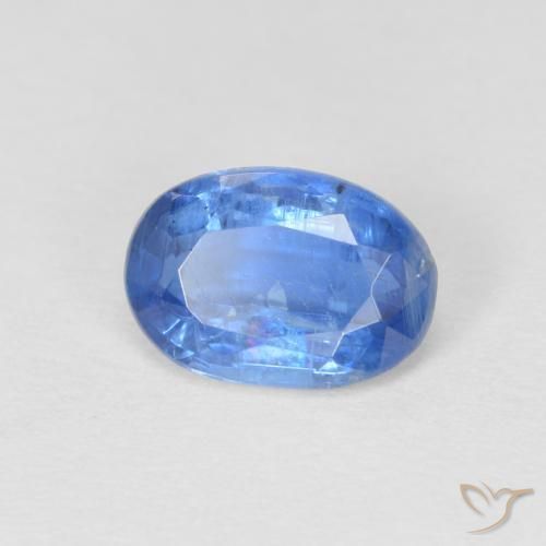 Cianita Azul marino claro natural de 1.00 ct, Ovalada, SI