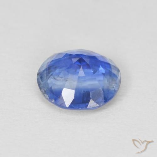 Cianita Azul real natural de 0.79 ct, Redondo, SI